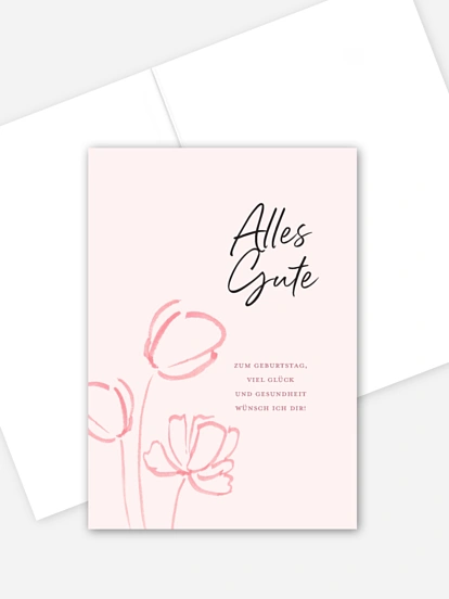 Grußkarte Tulpengruß