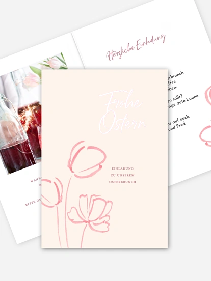 Partyeinladung Tulpengruß