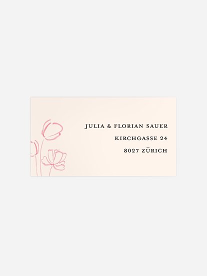 Empfängeraufkleber Party Tulpengruss