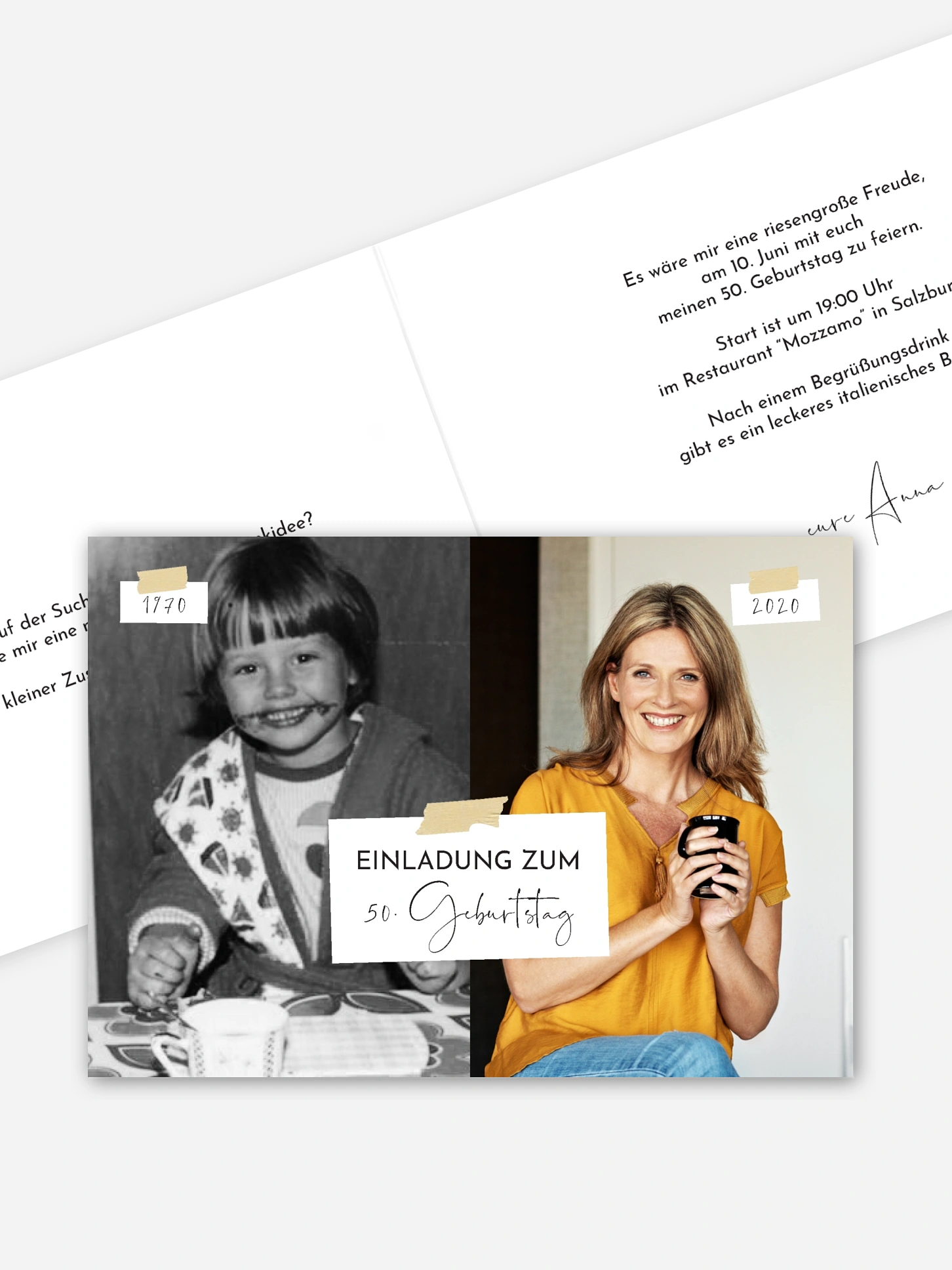 Einladung 50. Geburtstag Zeitreise