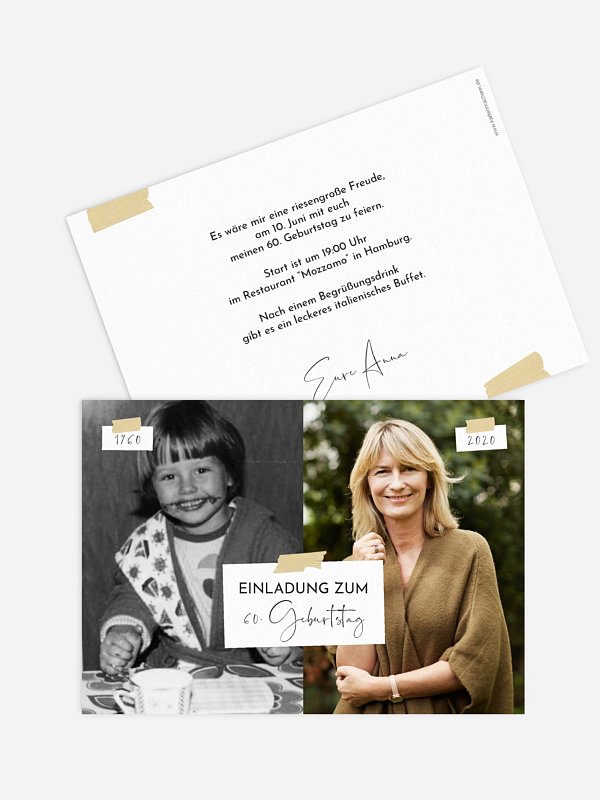 Einladung 60 Geburtstag Zeitreise