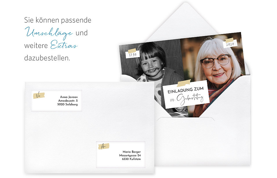 Einladung 70. Geburtstag Zeitreise