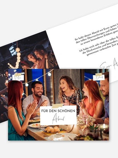 Dankeskarte Geburtstag Zeitreise