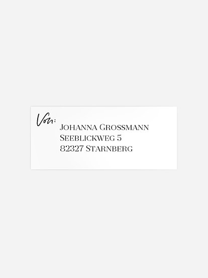 Absenderaufkleber Geburtstag Zahlenfokus