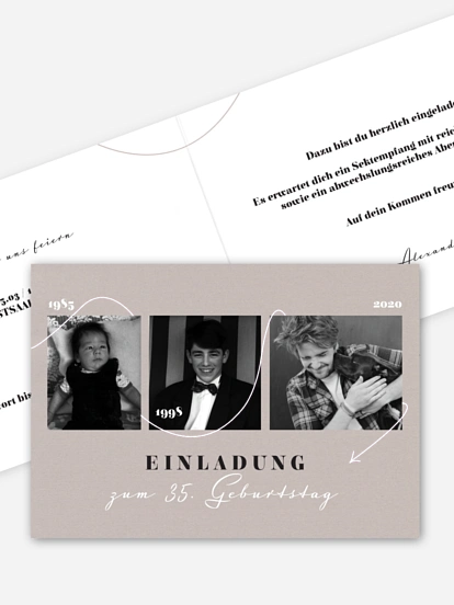 Geburtstagseinladung Lebenslinie