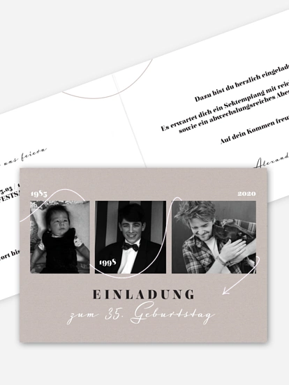 Geburtstagseinladung Lebenslinie