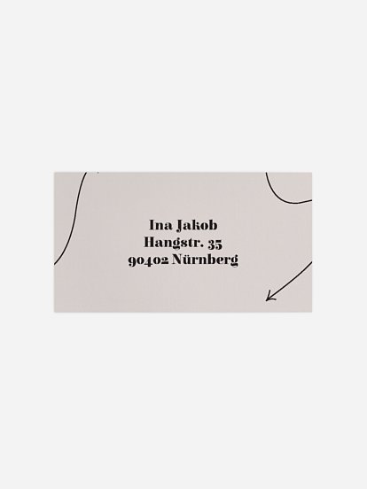 Empfängeraufkleber Geburtstag Lebenslinie