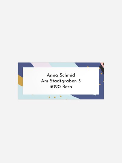 Absenderaufkleber Geburtstag Pattern