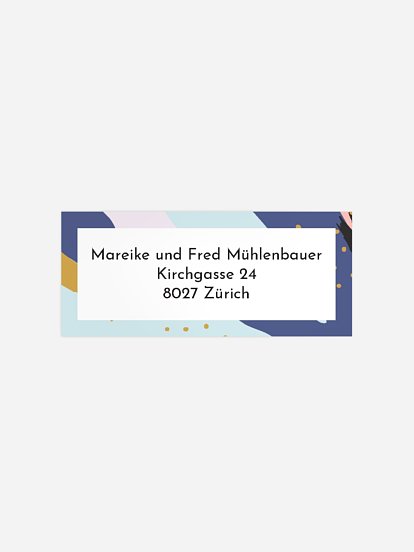 Absenderaufkleber Party Pattern