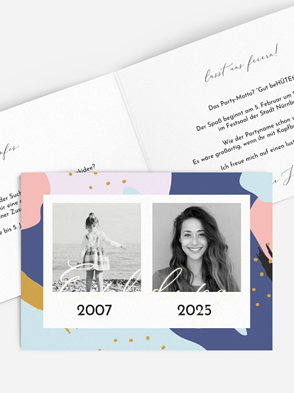 Einladung 18. Geburtstag Pattern