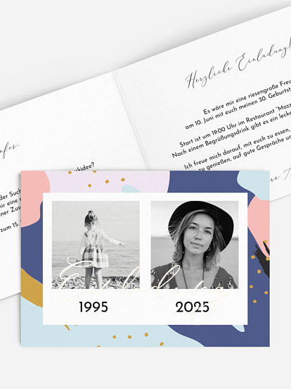 Einladung 30. Geburtstag Pattern