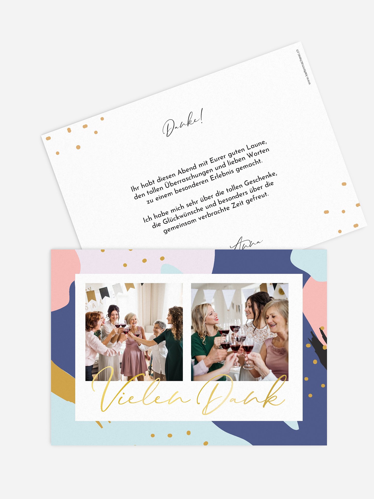 Dankeskarte Geburtstag Pattern