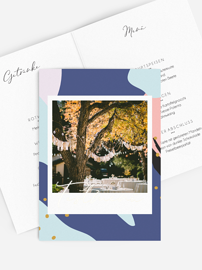 Menükarte Geburtstag Pattern