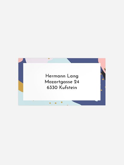 Empfängeraufkleber Geburtstag Pattern