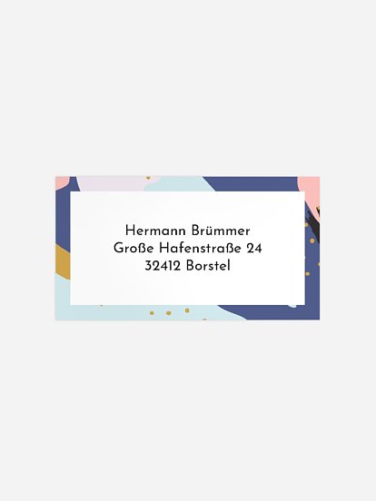 Empfängeraufkleber Geburtstag Pattern