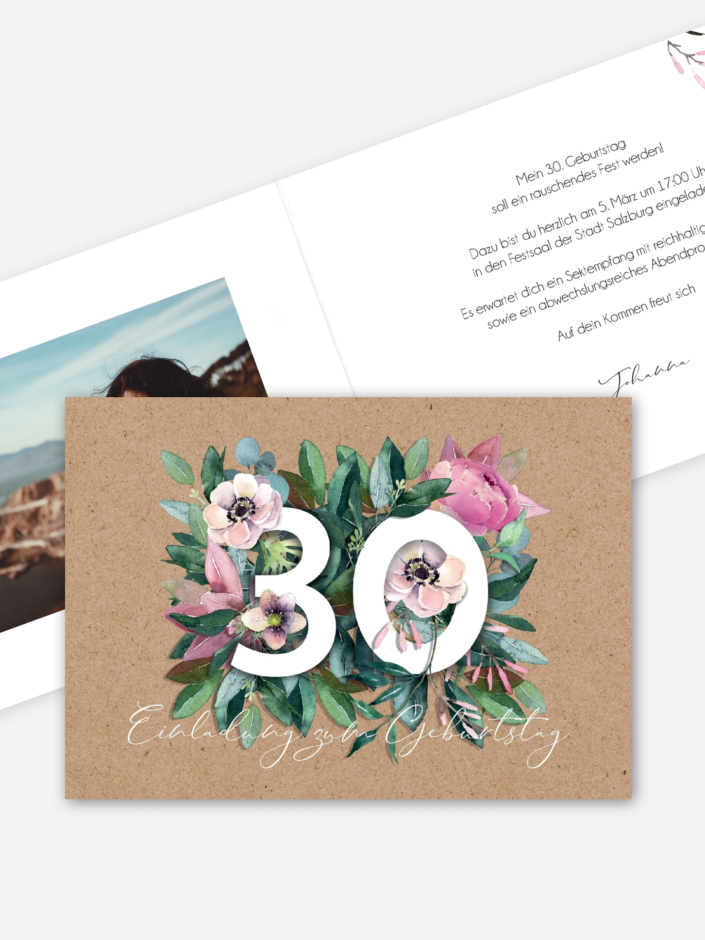 Einladung 30. Geburtstag Bloom