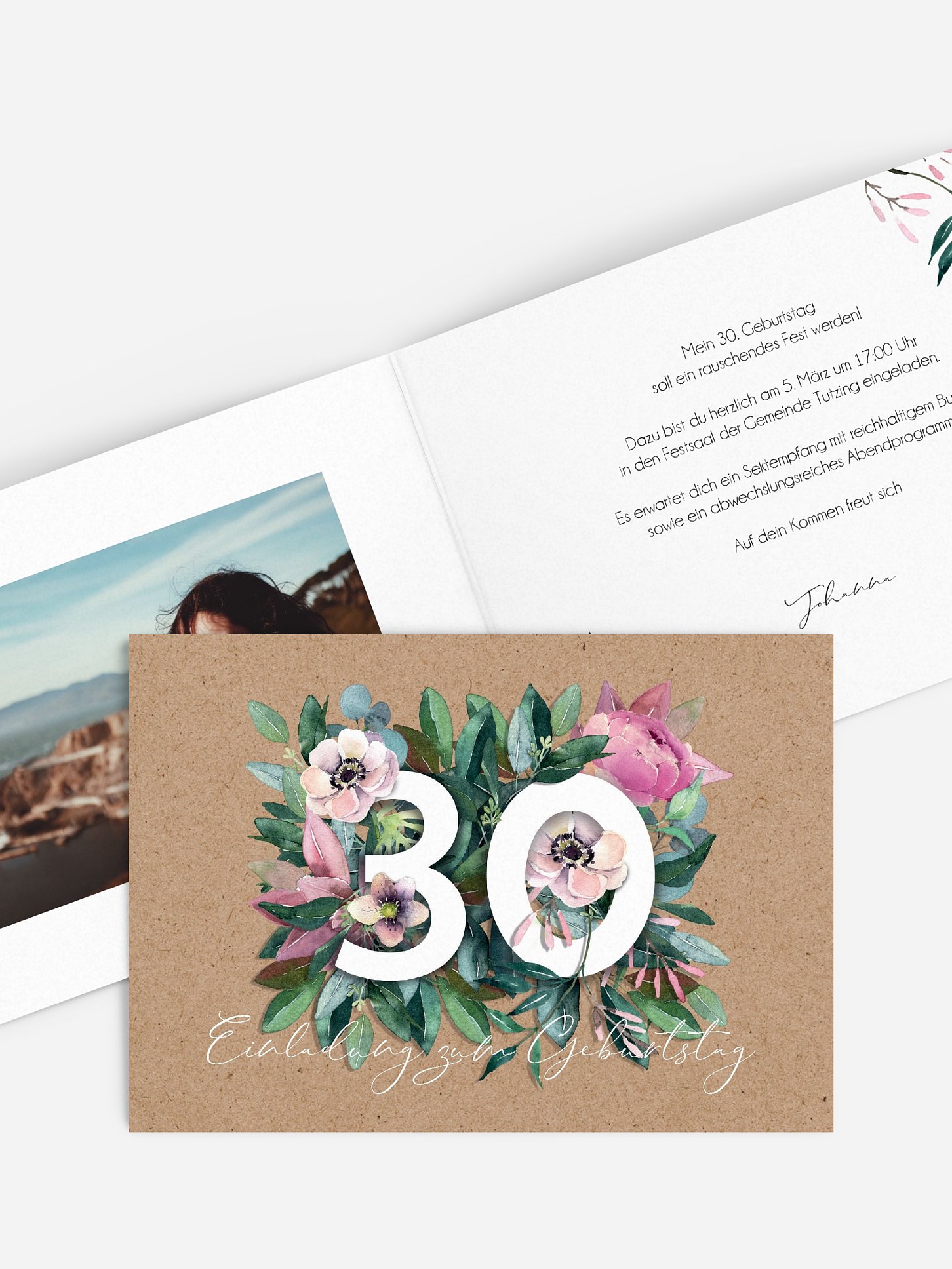 Einladung 30. Geburtstag Bloom