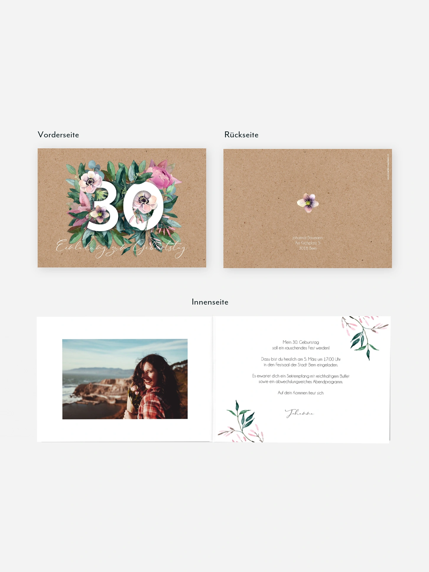 Einladung 30. Geburtstag Bloom
