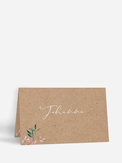 Tischkarte Geburtstag Bloom