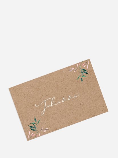 Tischkarte Geburtstag Bloom
