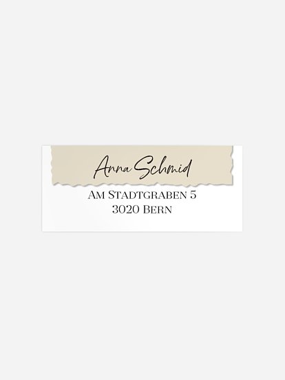 Absenderaufkleber Geburtstag Rückblende