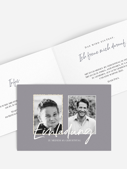 Einladung 40. Geburtstag Rückblende