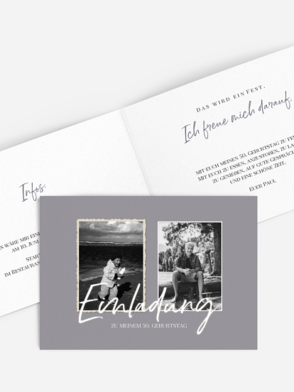 Einladung 50. Geburtstag Rückblende