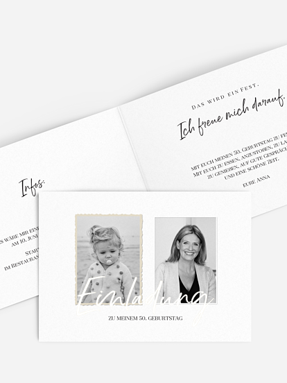 Einladung 50. Geburtstag Rückblende