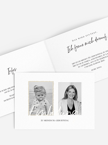 Einladung 50. Geburtstag Rückblende