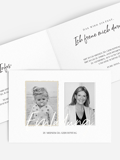 Einladung 50. Geburtstag Rückblende