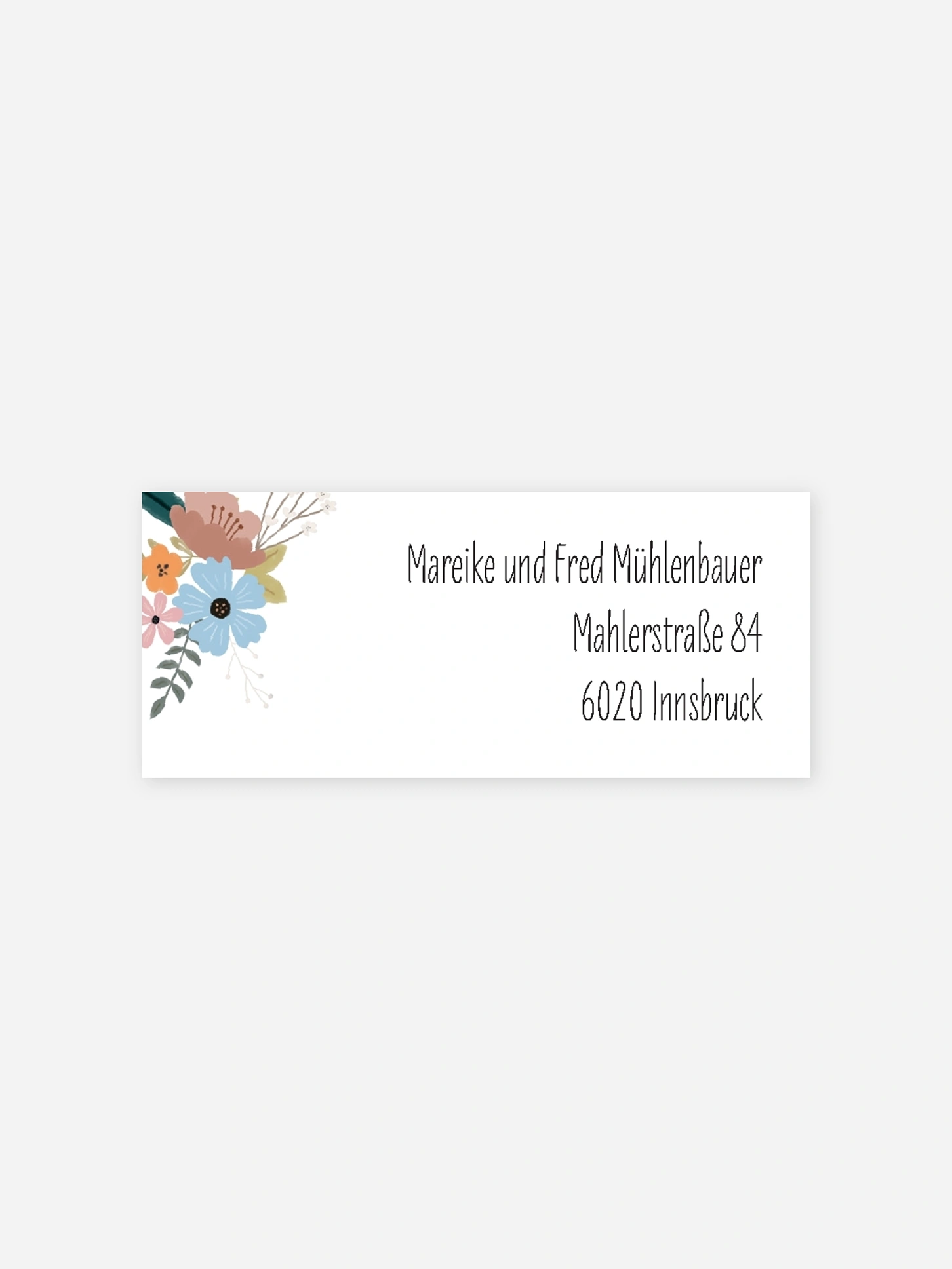 Absenderaufkleber Party Blumenbukett