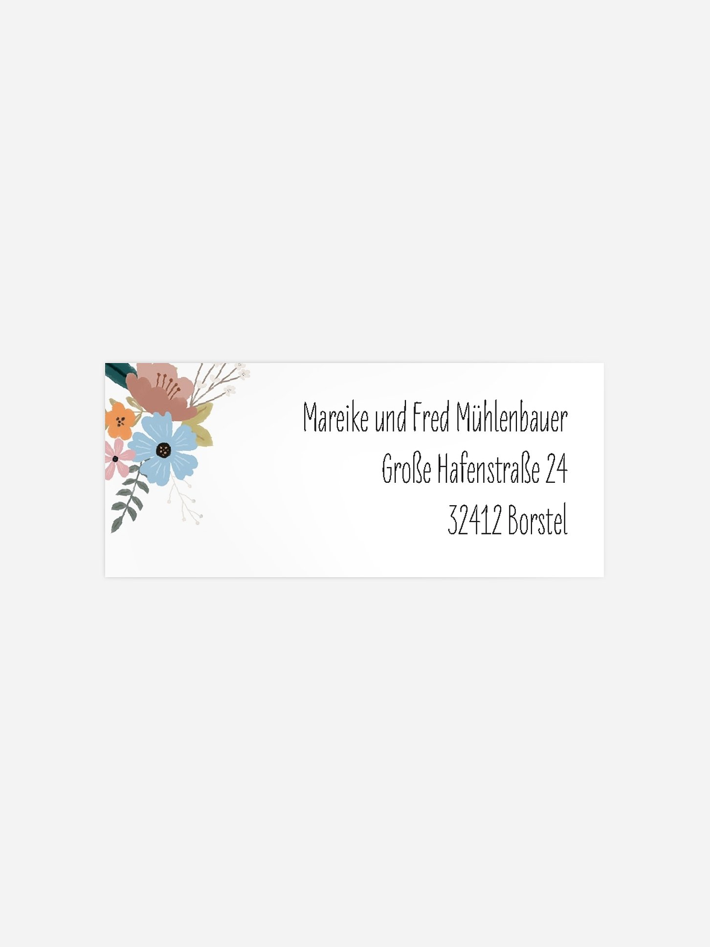 Absenderaufkleber Party Blumenbukett