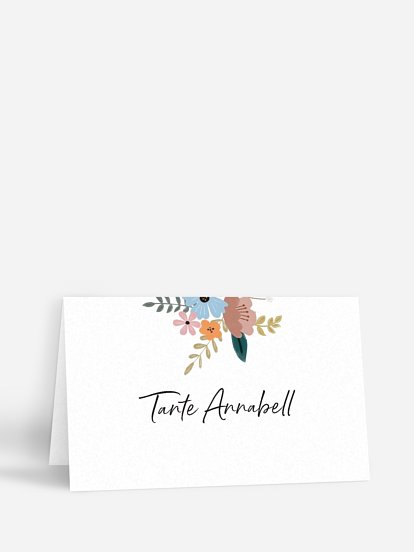 Tischkarte Geburtstag Blumenbukett