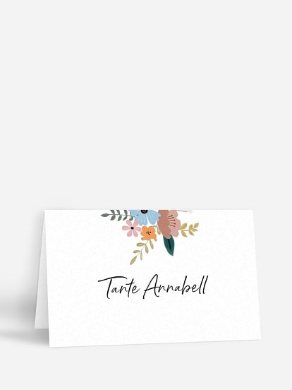 Tischkarte Geburtstag Blumenbukett