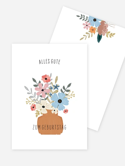 Grußkarte Blumenbukett
