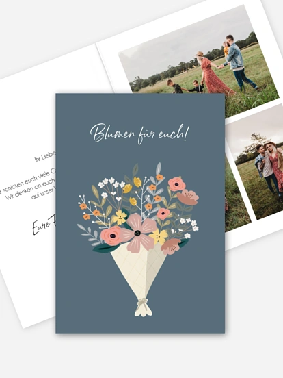 Grußkarte Blumenstrauß