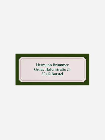 Absenderaufkleber Geburtstag Chateau