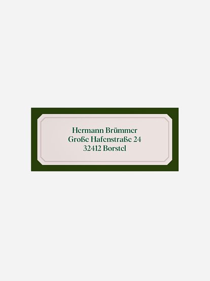 Absenderaufkleber Geburtstag Chateau