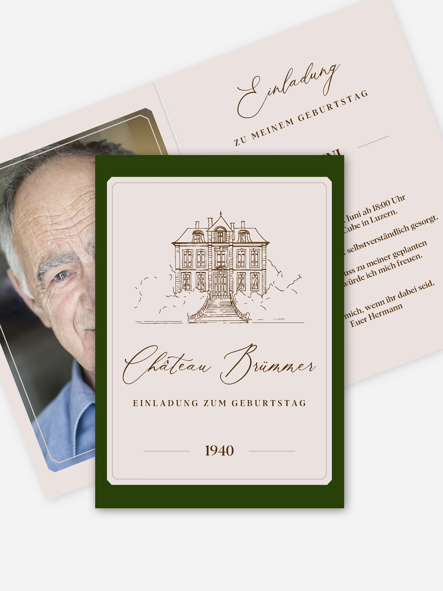 Einladung 80. Geburtstag Chateau