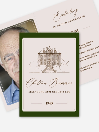 Einladung 80. Geburtstag Chateau