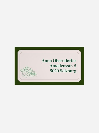 Empfängeraufkleber Geburtstag Chateau