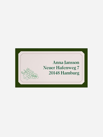 Empfängeraufkleber Geburtstag Chateau