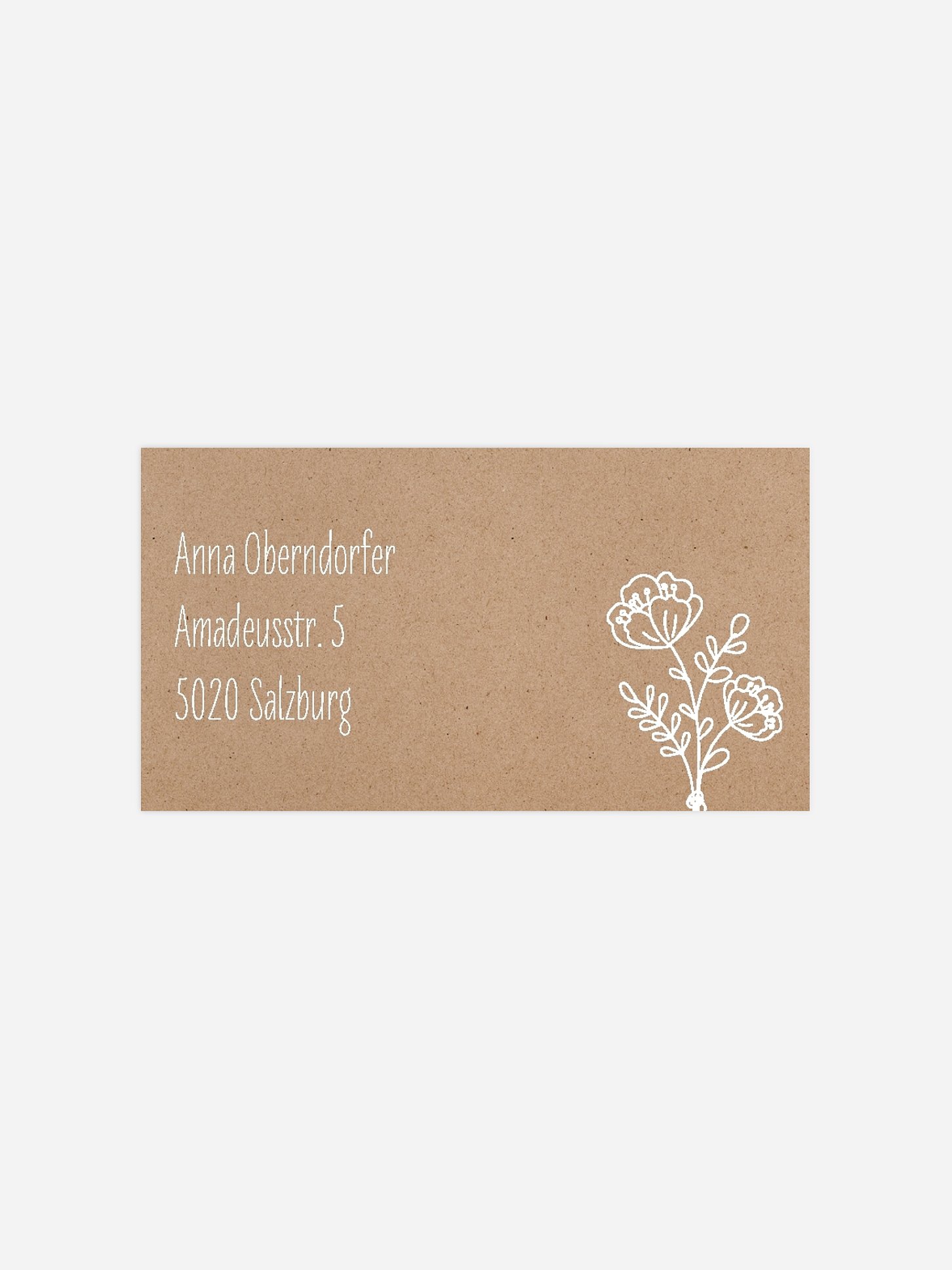 Empfängeraufkleber Geburtstag Flowery