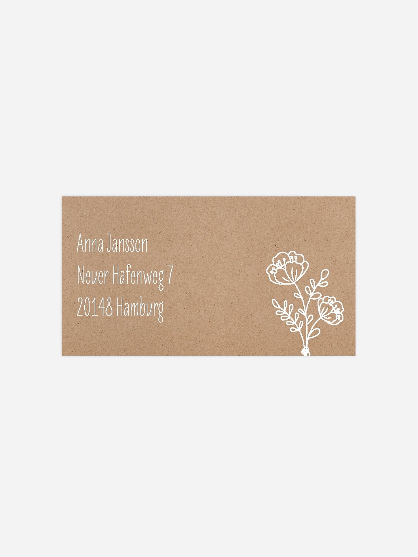 Empfängeraufkleber Geburtstag Flowery