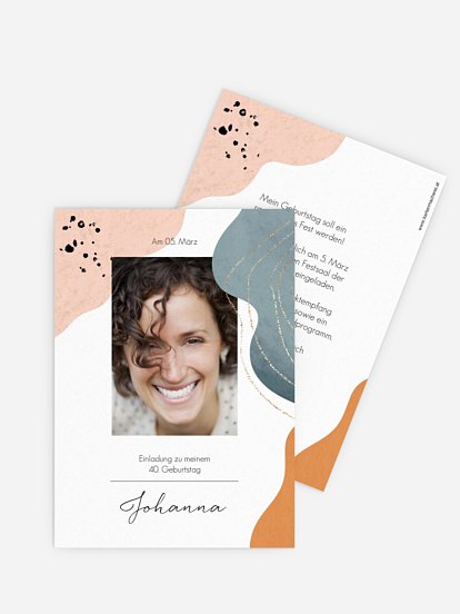 Einladung 40. Geburtstag Kunstvoll