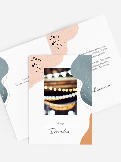 Dankeskarte Geburtstag Kunstvoll