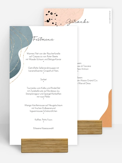 Menükarte Geburtstag Kunstvoll