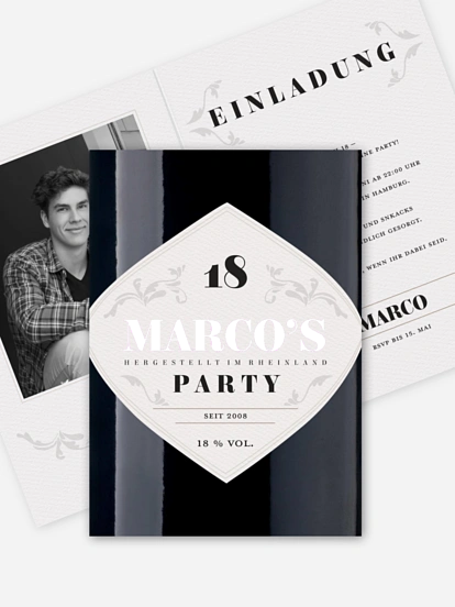 Einladung 18. Geburtstag Gintastic