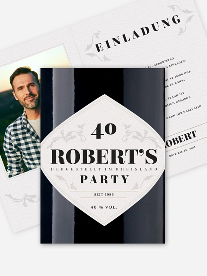 Einladung 40. Geburtstag Gintastic