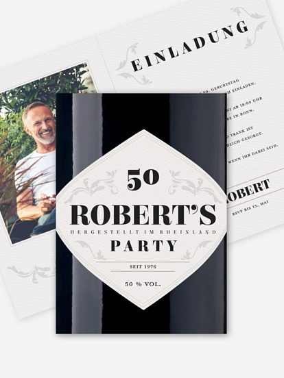 Einladung 50. Geburtstag Gintastic